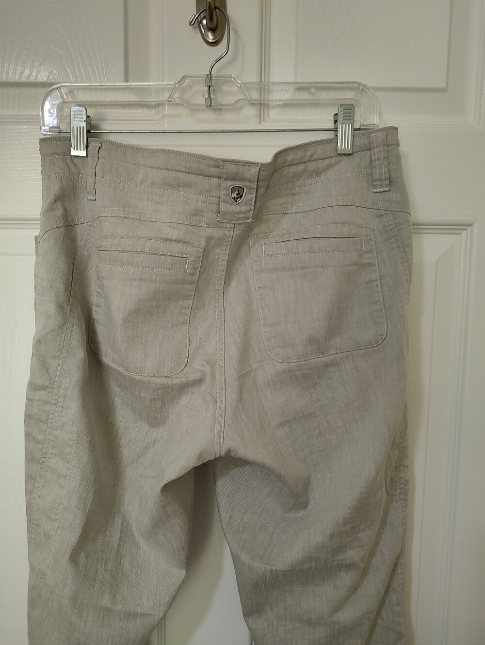 Kuhl Cabo Pant Cotton Linen Birch Grey Gorpcore Size 8 SHORT - Picture 12 of 16